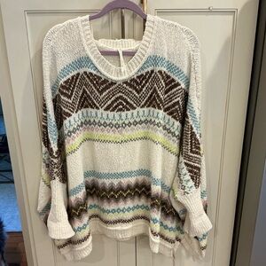 Anthropologie ladies cotton hooded sweater.